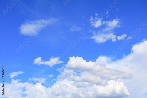 blue sky and cloud beautiful colorful in nature with copy space for add text