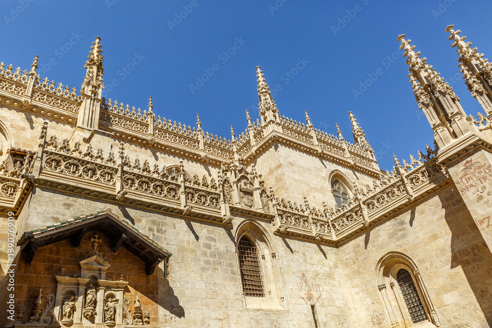 View of a great church in Granada, Spain