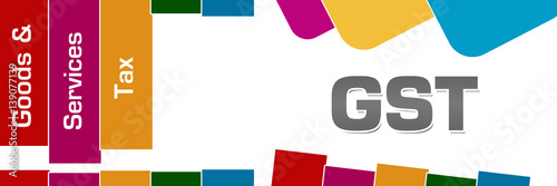 Free Download GST - Goods And Services Tax Colorful Stripes Rounded Squares  - GFXLoad