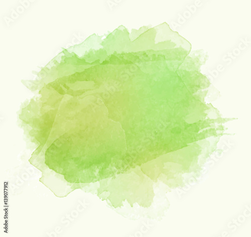 Green watercolor splash vector 
