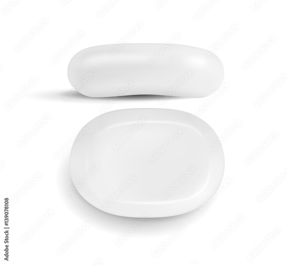 White vector soap White vector soap