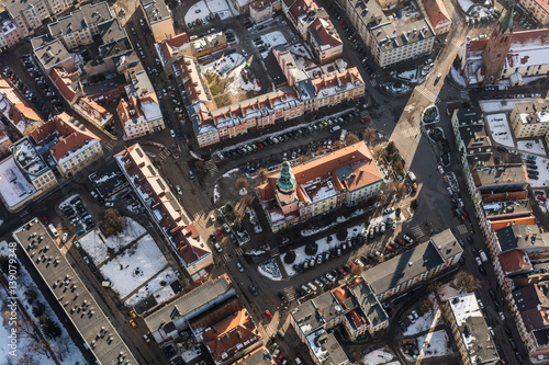aerial view of the Olawa city © mariusz szczygieł