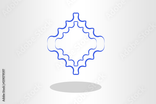 Illustration of blue decorative lines