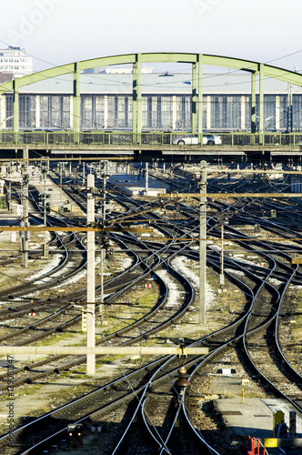 Photography Vienna, West railway station, railgrid, tracks, Austria, traffic