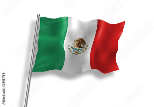 Drapeau de Mexique en qualité vectorielle 