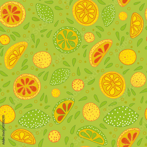 pattern with sliced citrus
