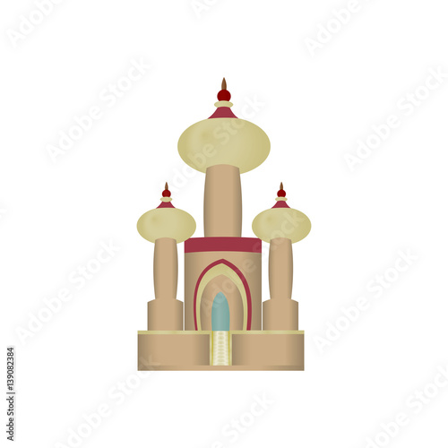 Cartoon Arabian castle.