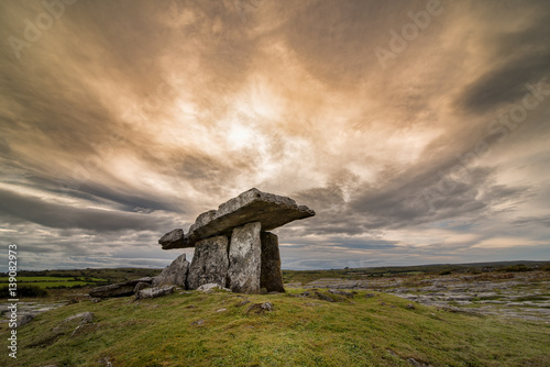 Poulnabrone portal tomb in Ireland photo