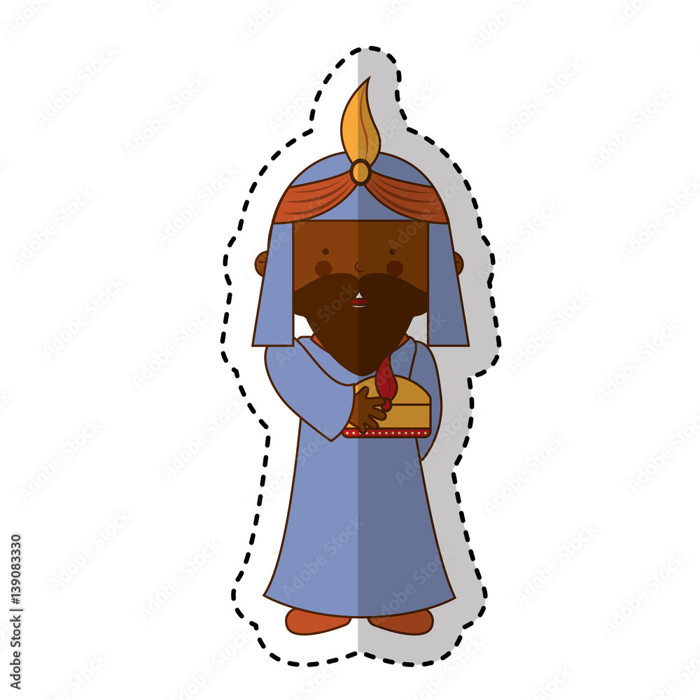 Naklejka premium wise man manger character vector illustration design