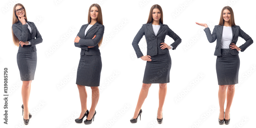 Collection of full length portraits of businesswomen
