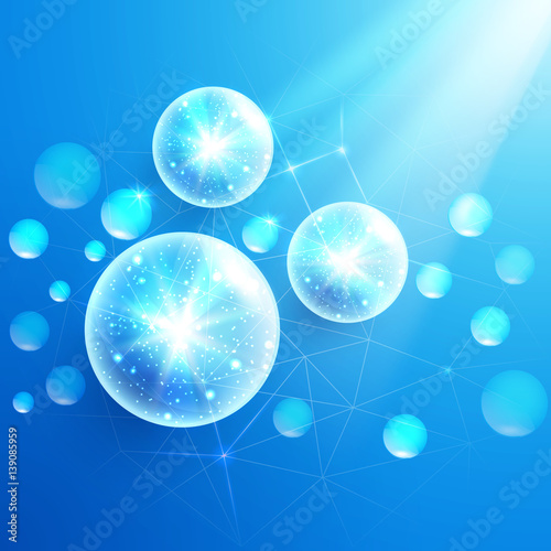 Hyaluronic Acid drops vector infographics
