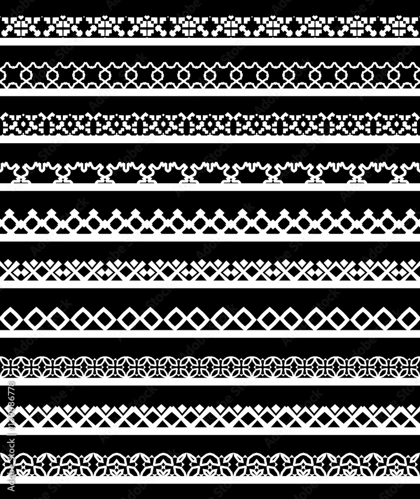 Seamless lace border