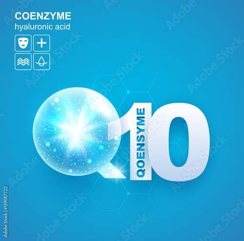 Vector coenzyme hyaluronic acid drop for decoration cosmetics