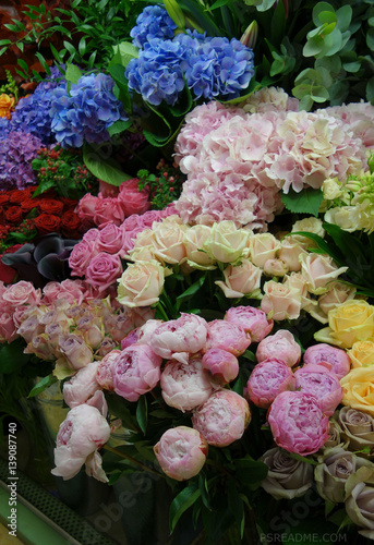 pink and yellow roses