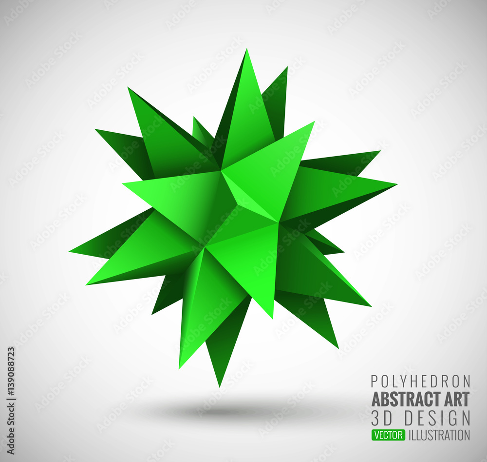 Obraz premium Abstract explosion. Vector polyhedron.