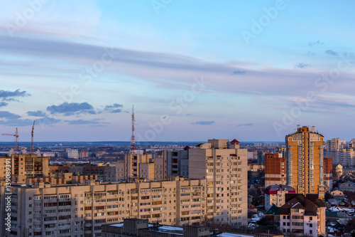 Cityscape of Voronezh city, block and concrete houses 