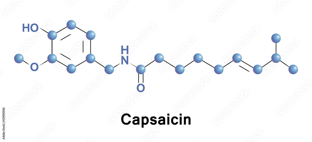 Εκτύπωση καμβά Capsaicin is an active component of chili peppers, which are plants belonging to the genus Capsicum