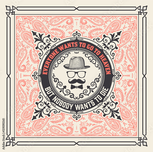 Retro card with floral background
