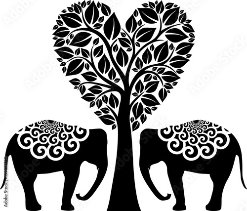 Elephants in love