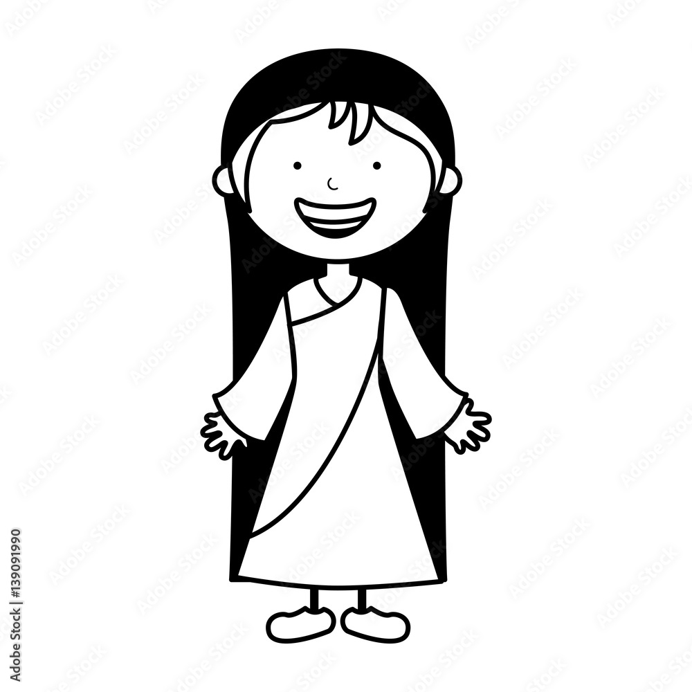 virgin mary manger character vector illustration design virgin mary manger character vector illustration design
