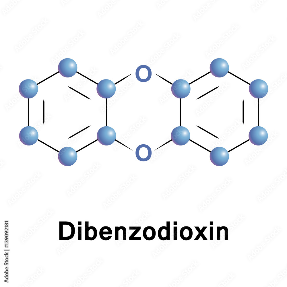 dibenzodioxin, is a polycyclic heterocyclic organic compound in which two benzene rings are connected by a 1,4 dioxin ring. 