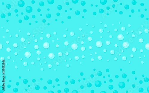 Seamless blue water drops pattern