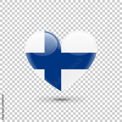 Danish Flag Heart Icon