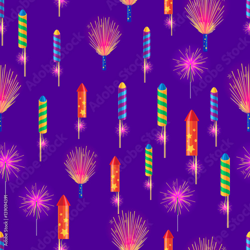 Bengal Fires, Colorful Rockets, Sparkler Fireworks