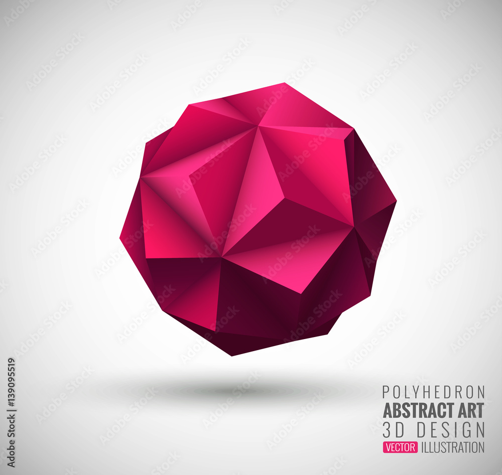 Abstract explosion. Vector polyhedron. Abstract explosion. Vector polyhedron.