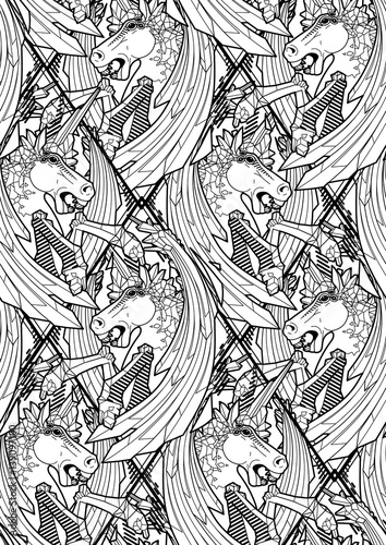 Wallpaper Mural Graphic demonic unicorn Torontodigital.ca