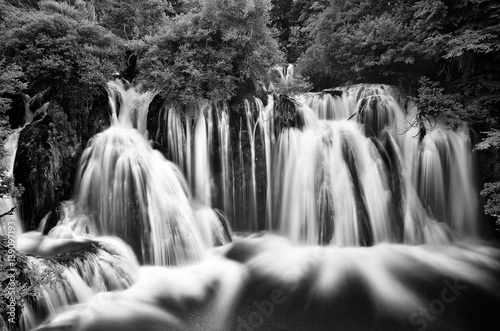 Waterfall Una river in Martin brod / Bosnia and Herzegovina photo