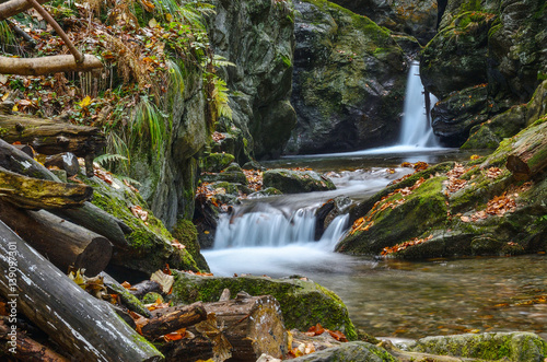 Fototapeta Naklejka Na Ścianę i Meble -  Big waterfall on Silver creek / Nyznerov / Czech Republic