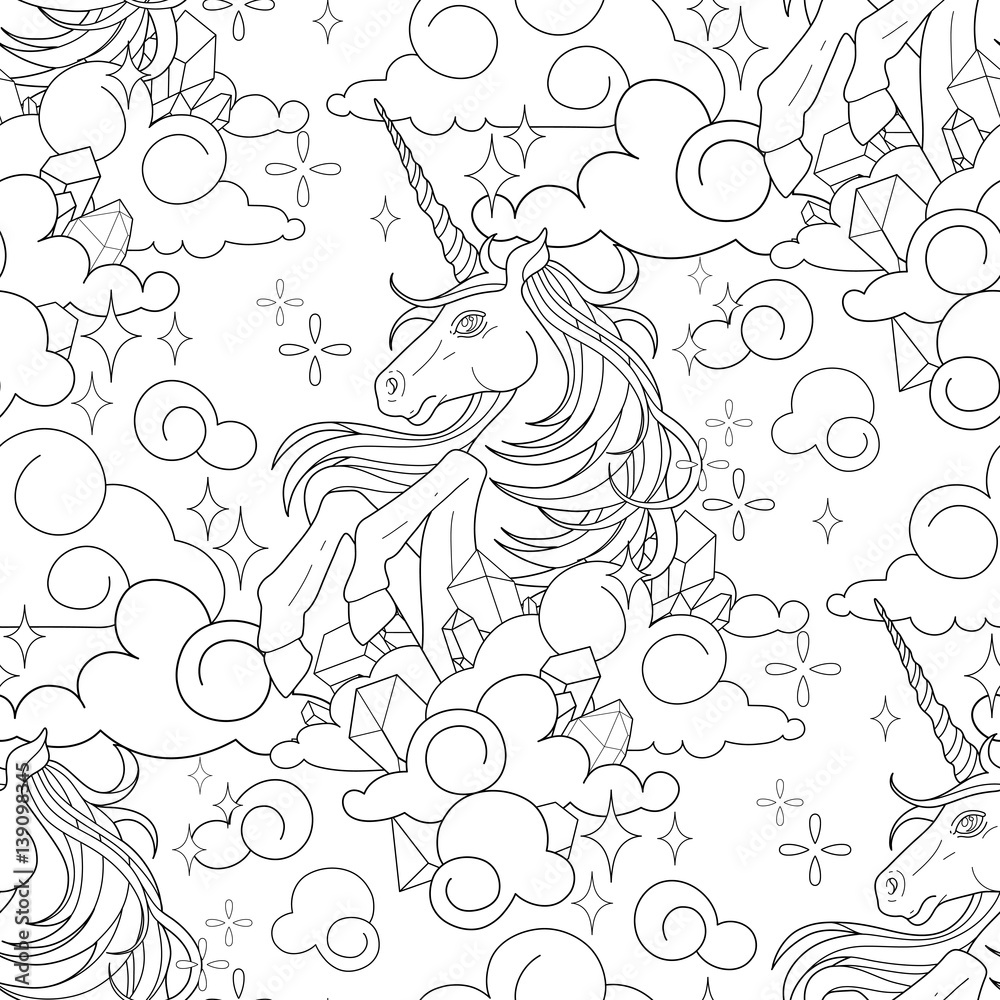 Cute graphic unicorn pattern Cute graphic unicorn pattern
