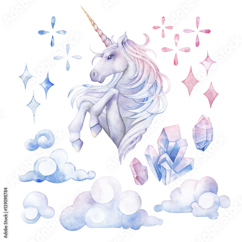 Dekoracja na wymiar  cute-watercolor-unicorn