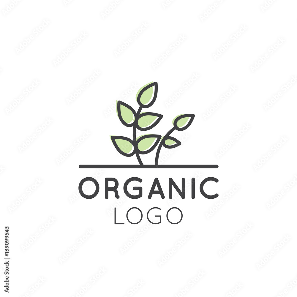 Vector Icon Style Illustration Logo for Organic Vegan Healthy Shop or Store. Green Natural Tree Plant with Leafs Symbol Vector Icon Style Illustration Logo for Organic Vegan Healthy Shop or Store. Green Natural Tree Plant with Leafs Symbol