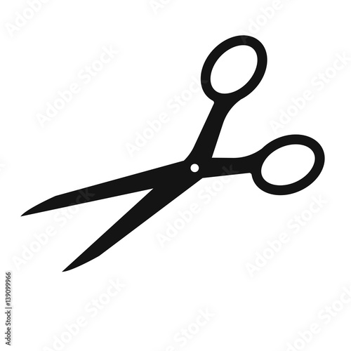 Scissors icon isolated on white background. Vector illustration.