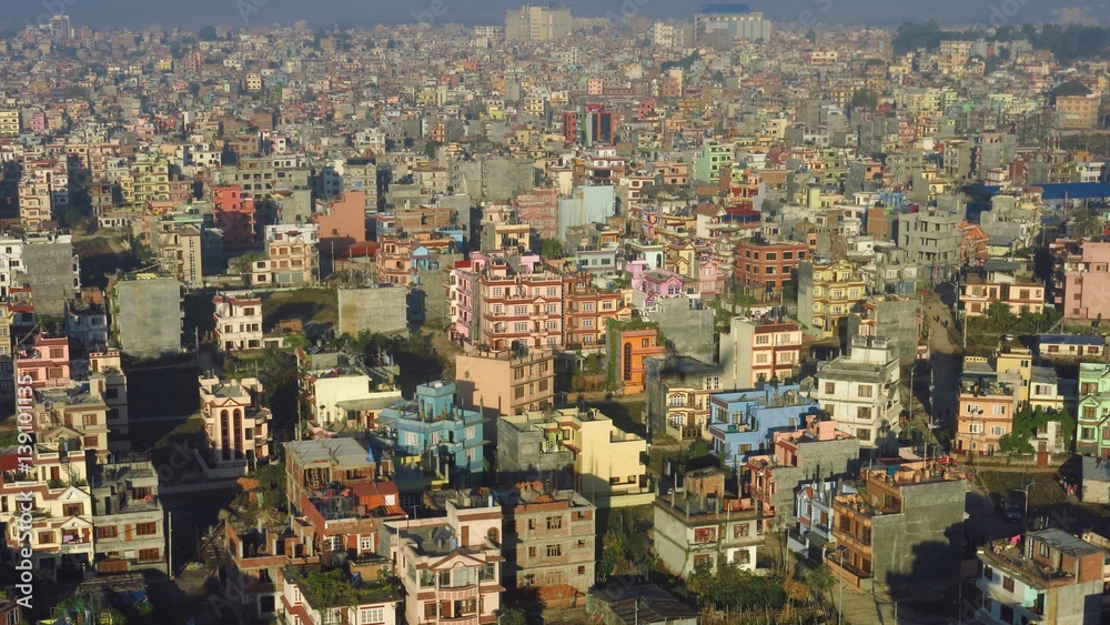 Colorful buildings in Kathmandu