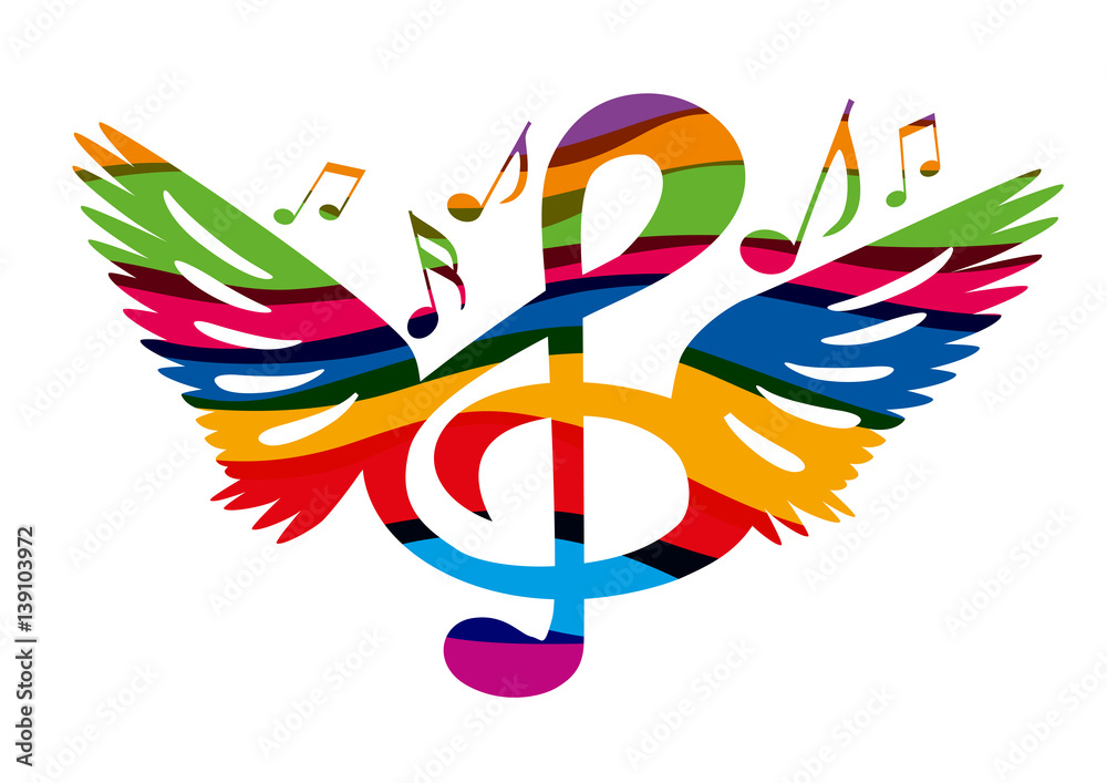 Musique - Ailes - Clé de sol - concert - symbole - Festival de la