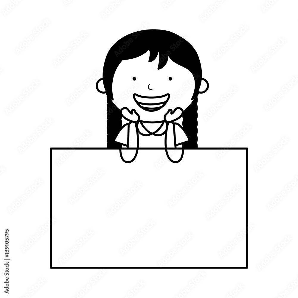 cute little girl character vector illustration design cute little girl character vector illustration design