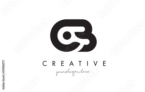 CB Letter Logo Design with Creative Modern Trendy Typography.