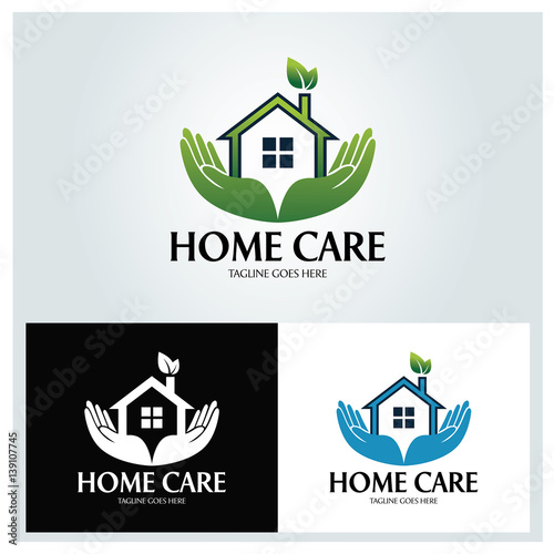 House care logo design template. Vector illustration