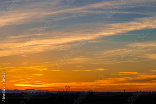 sunset on the Romagna countryside