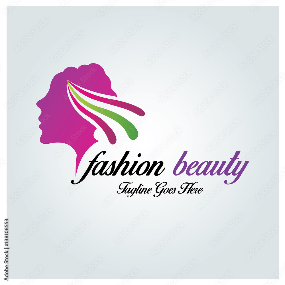Fashion beauty logo design template. Vector illustration