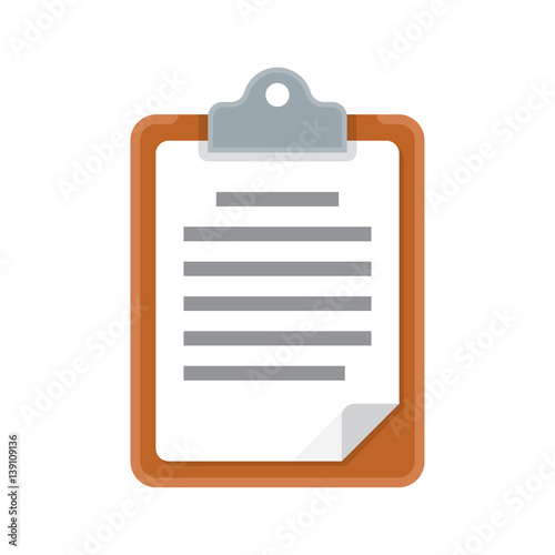 clipboard document isolated icon