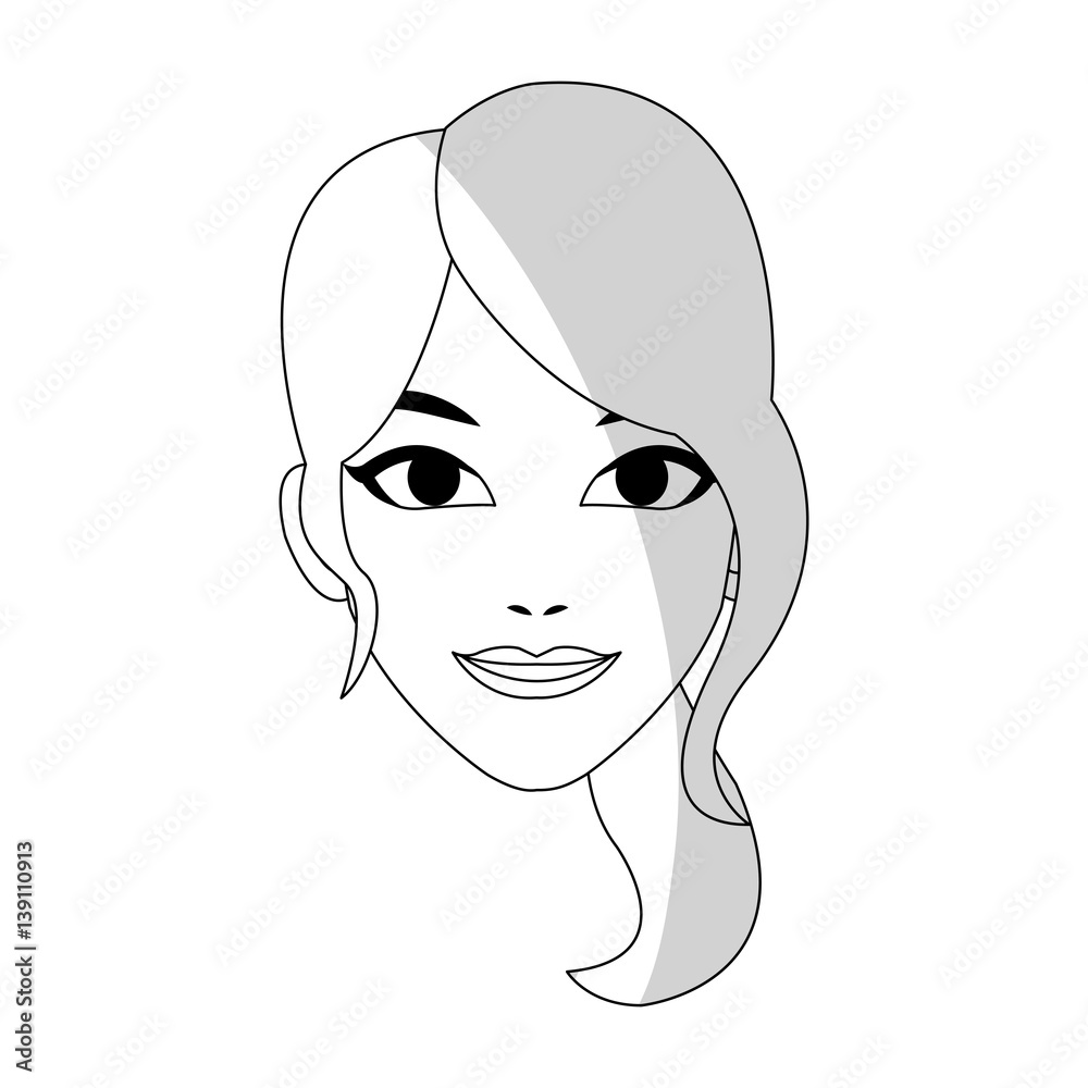pretty young woman icon image vector illustration design pretty young woman icon image vector illustration design