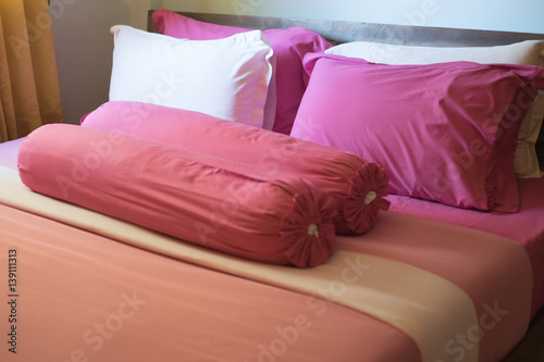 Pink king size bed
