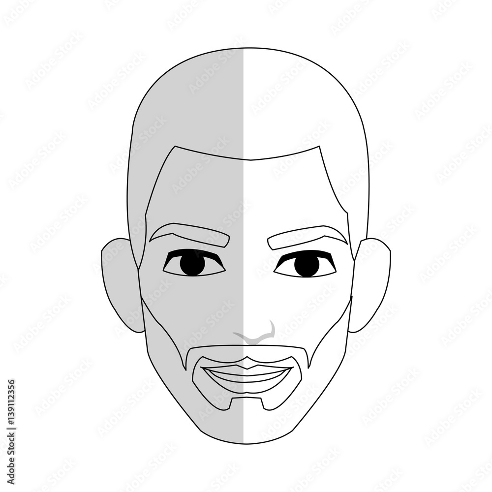 face of handsome happy man icon image vector illustration design face of handsome happy man icon image vector illustration design