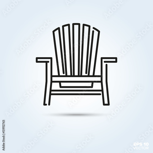 Adirondack deck chair icon