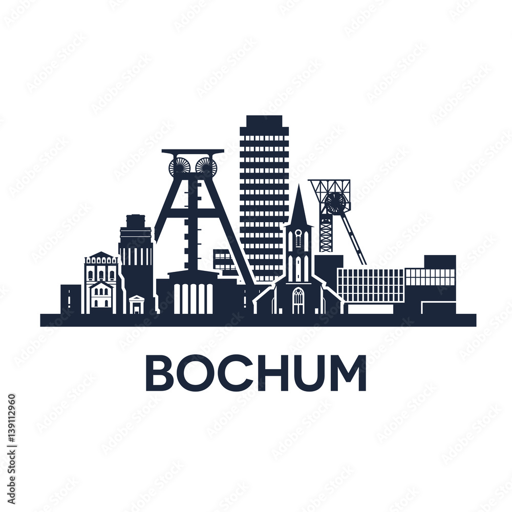 Obraz premium Bochum City Skyline