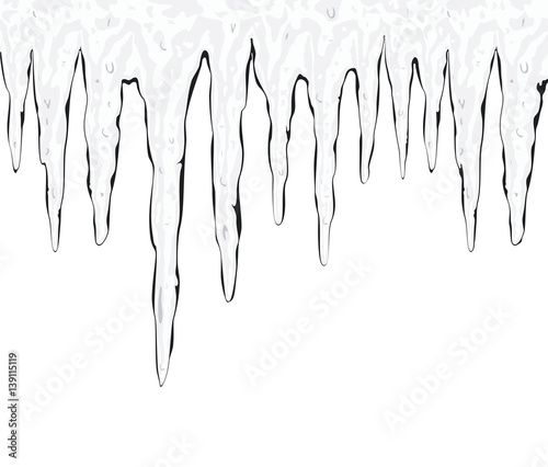 vector  melting icicles